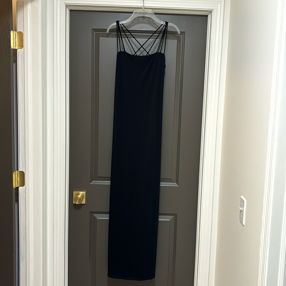 Shelli Segal Laundry black criss cross strap dress 6